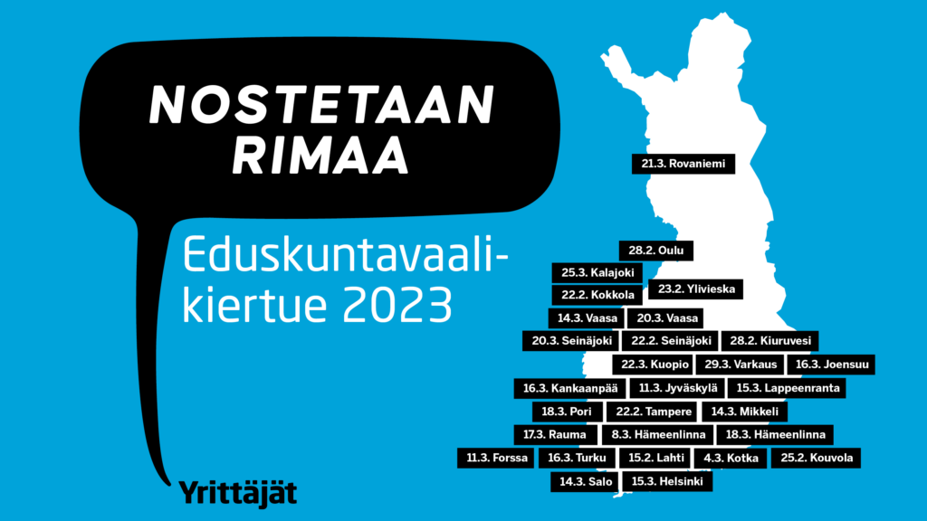 Nostetaan rimaa -vaalitapahtumia järjestetään ympäri Suomen.
